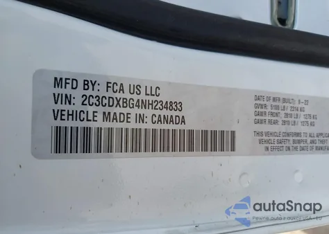 2022 Dodge Charger Sxt Rwd z USA, uszkodzony, nr VIN 2C3CDXBG4NH234833